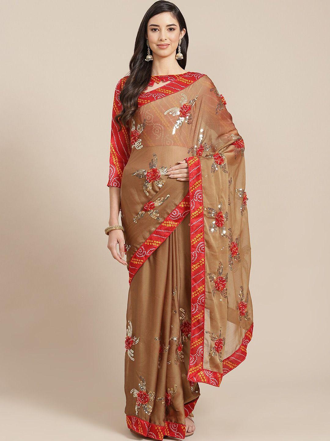 kalini sequin embellished saree