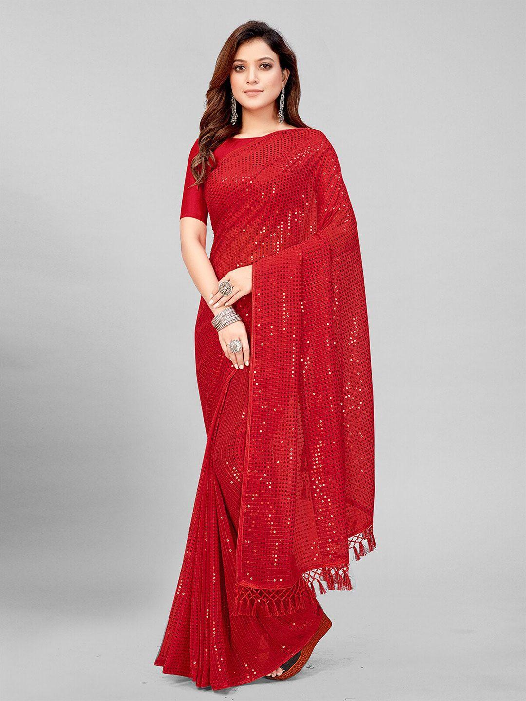 kalini sequin embellished saree
