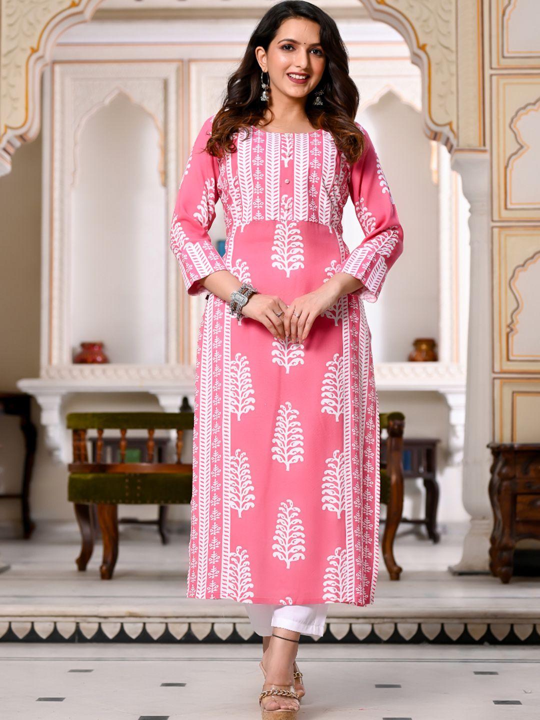 kalini straight floral printed kurti