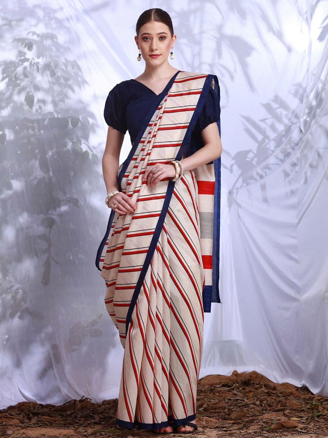 kalini striped bhagalpuri saree