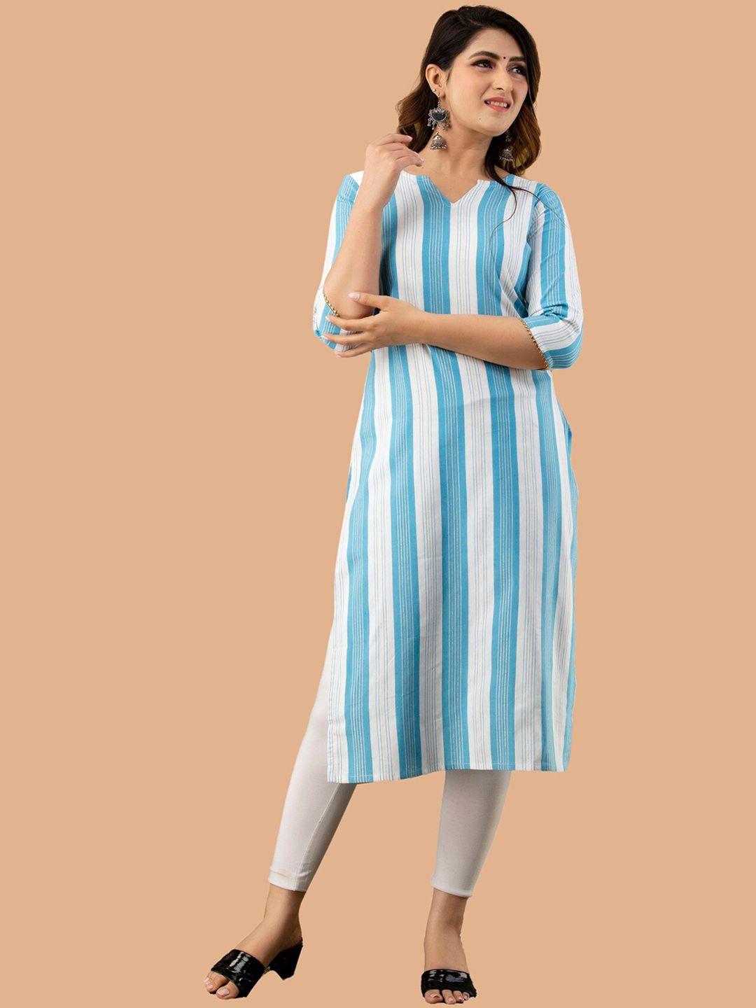 kalini striped gotta patti handloom cotton kurta