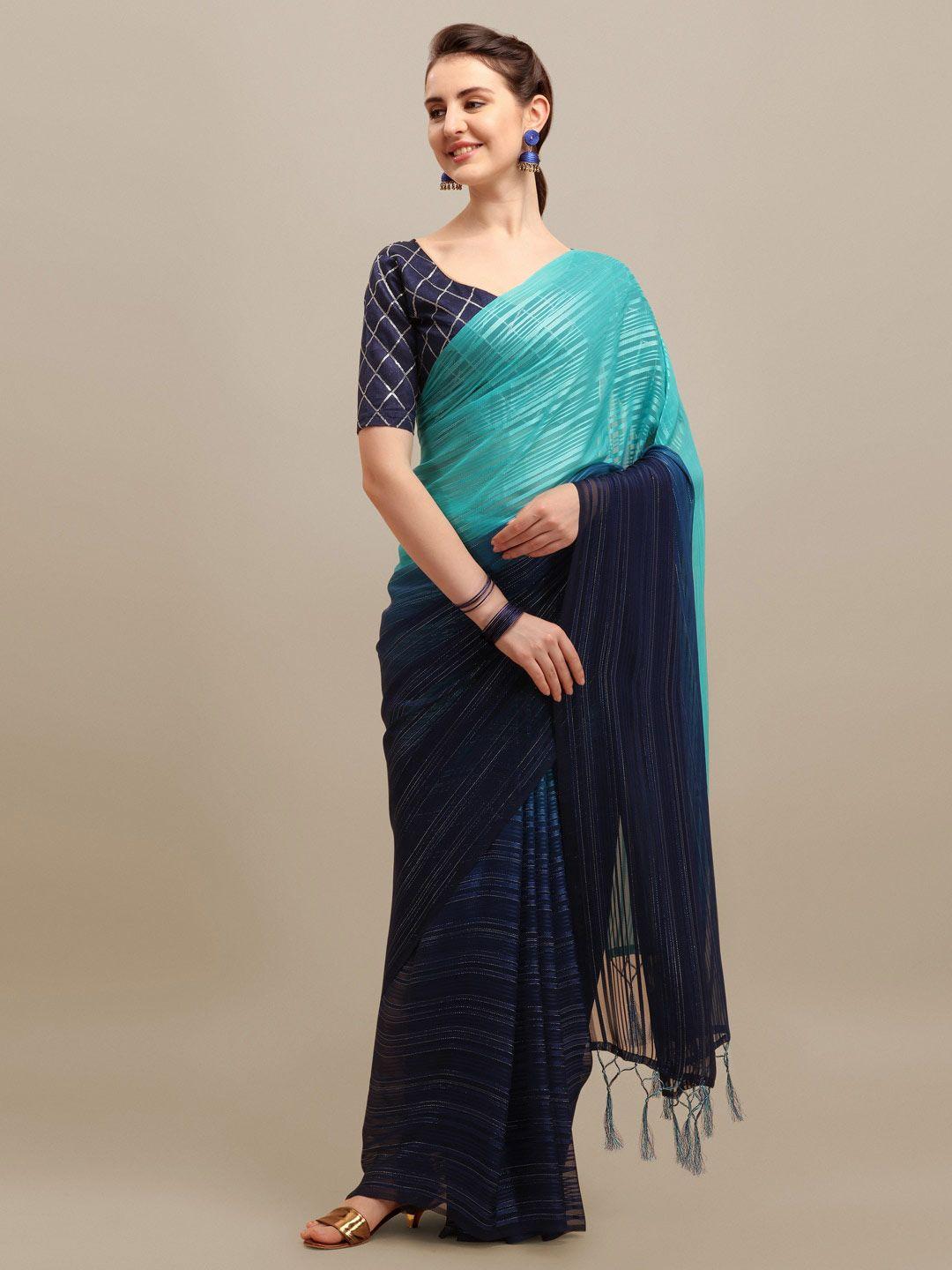 kalini striped ombre zari saree with sequins blouse