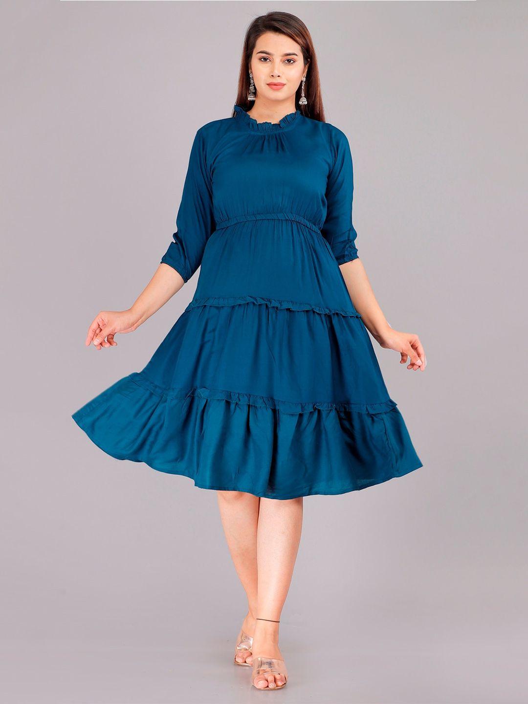 kalini tiered empire midi dress