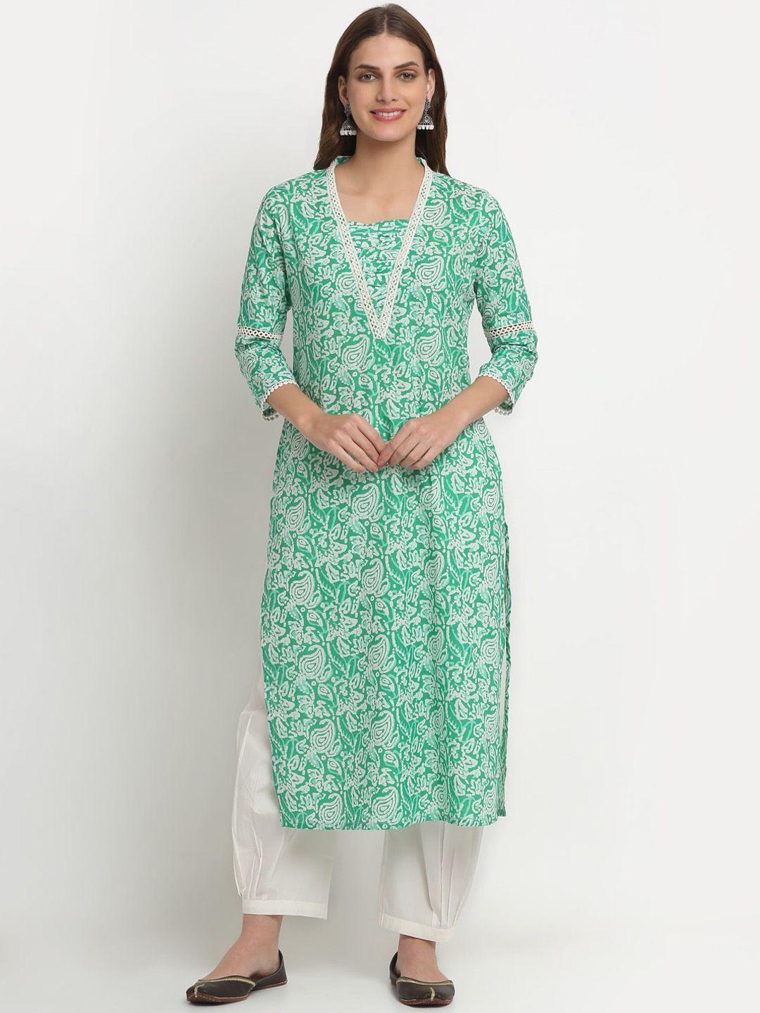 kalini v-neck paisley printed kurta