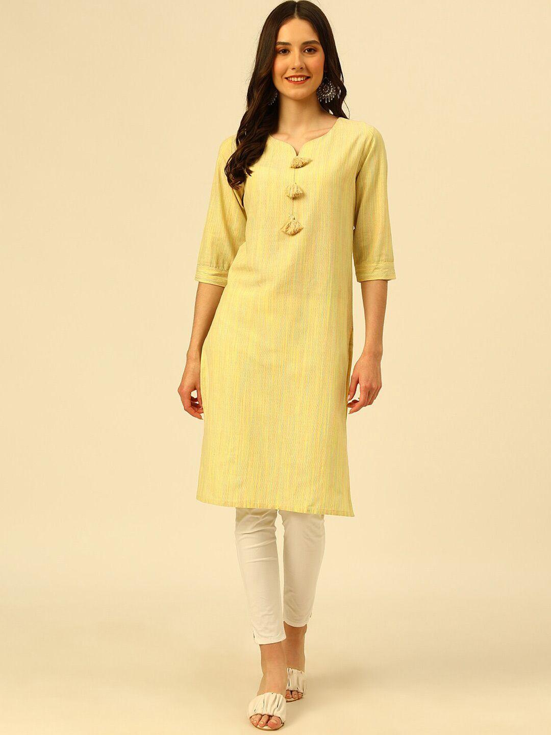 kalini vertical striped cotton kurta