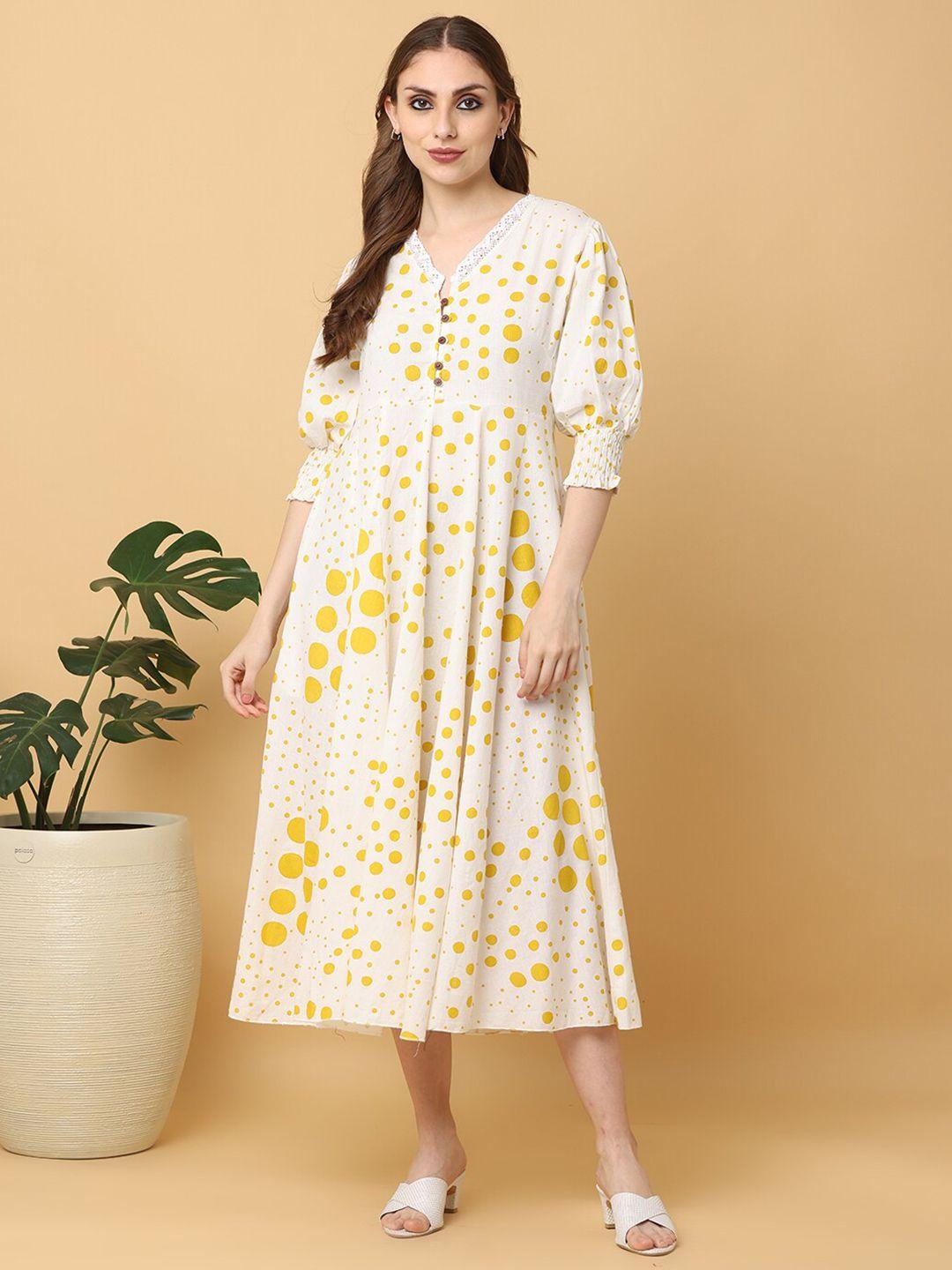 kalini white polka dot print maxi dress