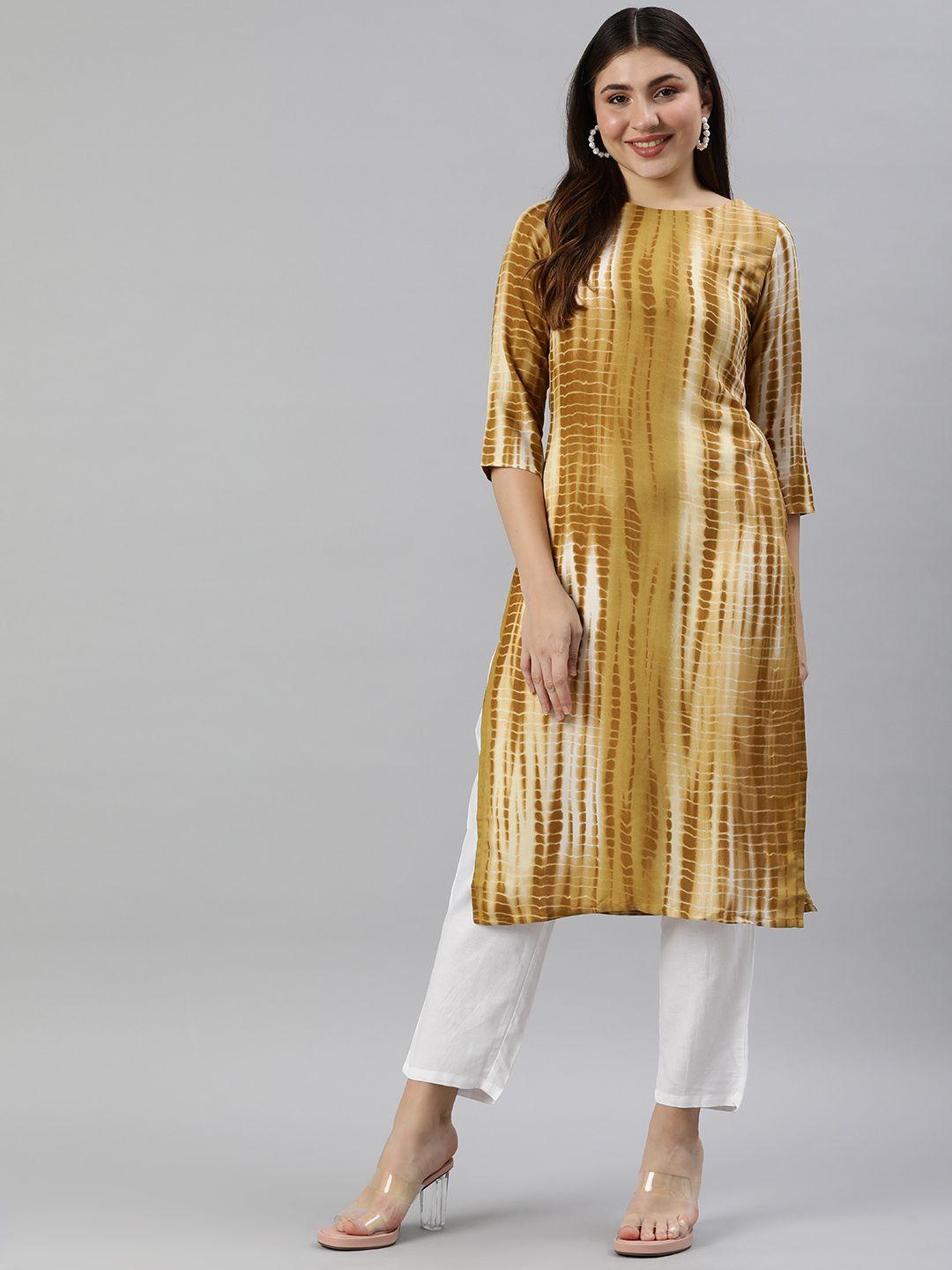 kalini women abstract printed straight kurta