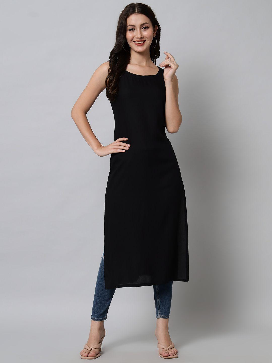 kalini women black kurta