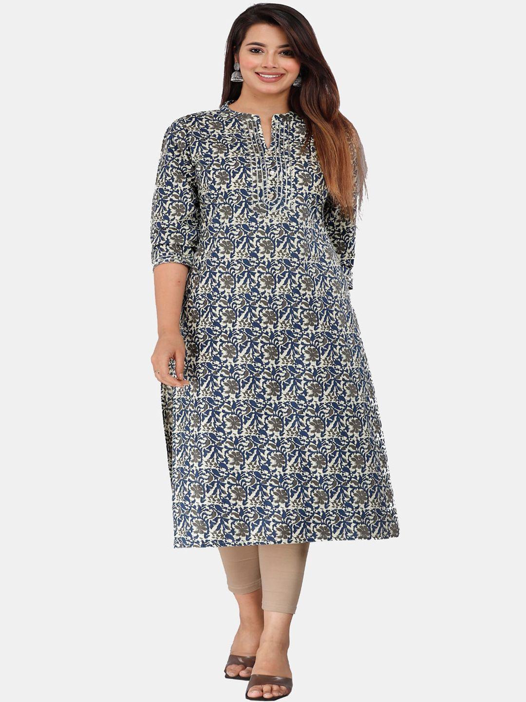 kalini women blue printed kurta