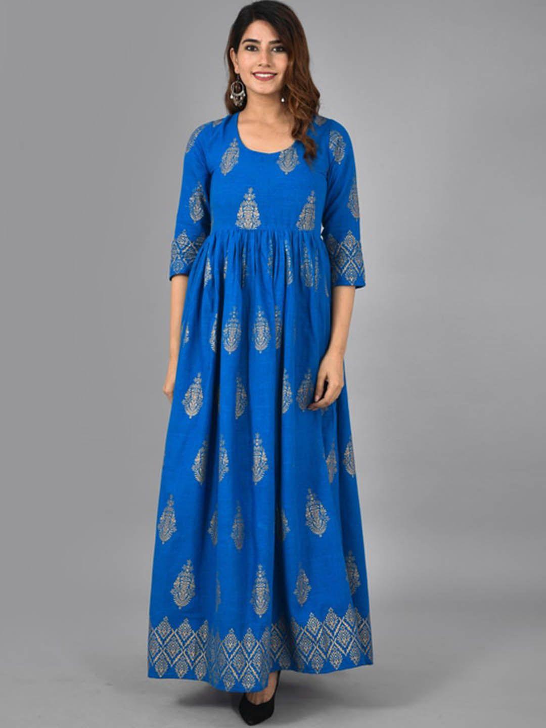 kalini women ethnic motifs printed liva anarkali kurta