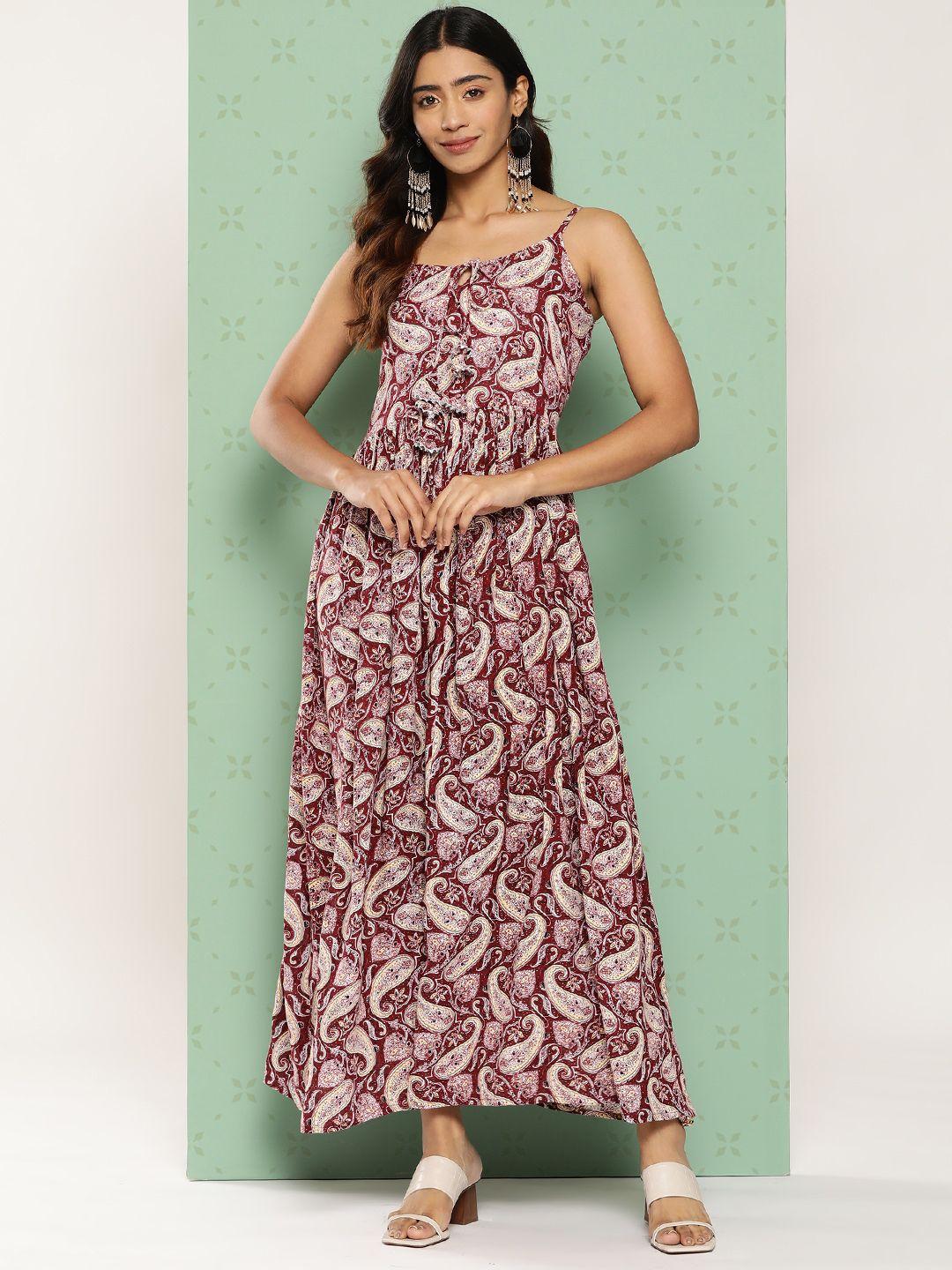 kalini women ethnic motifs printed maxi dress