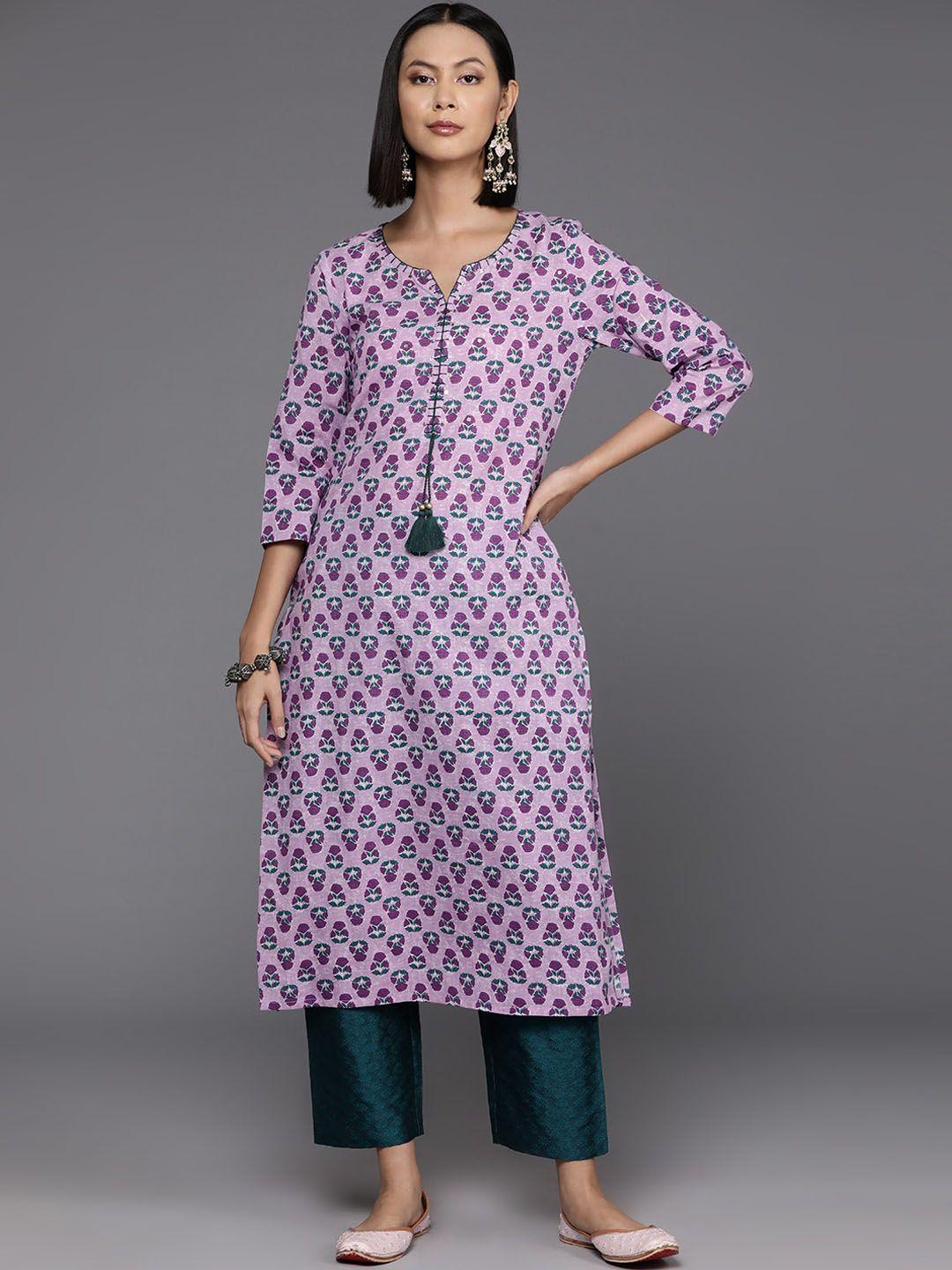 kalini women ethnic motifs printed thread work kurta