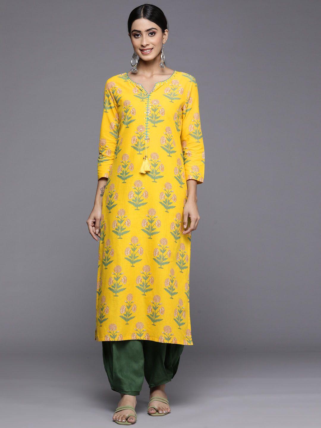 kalini women ethnic motifs printed thread work kurta