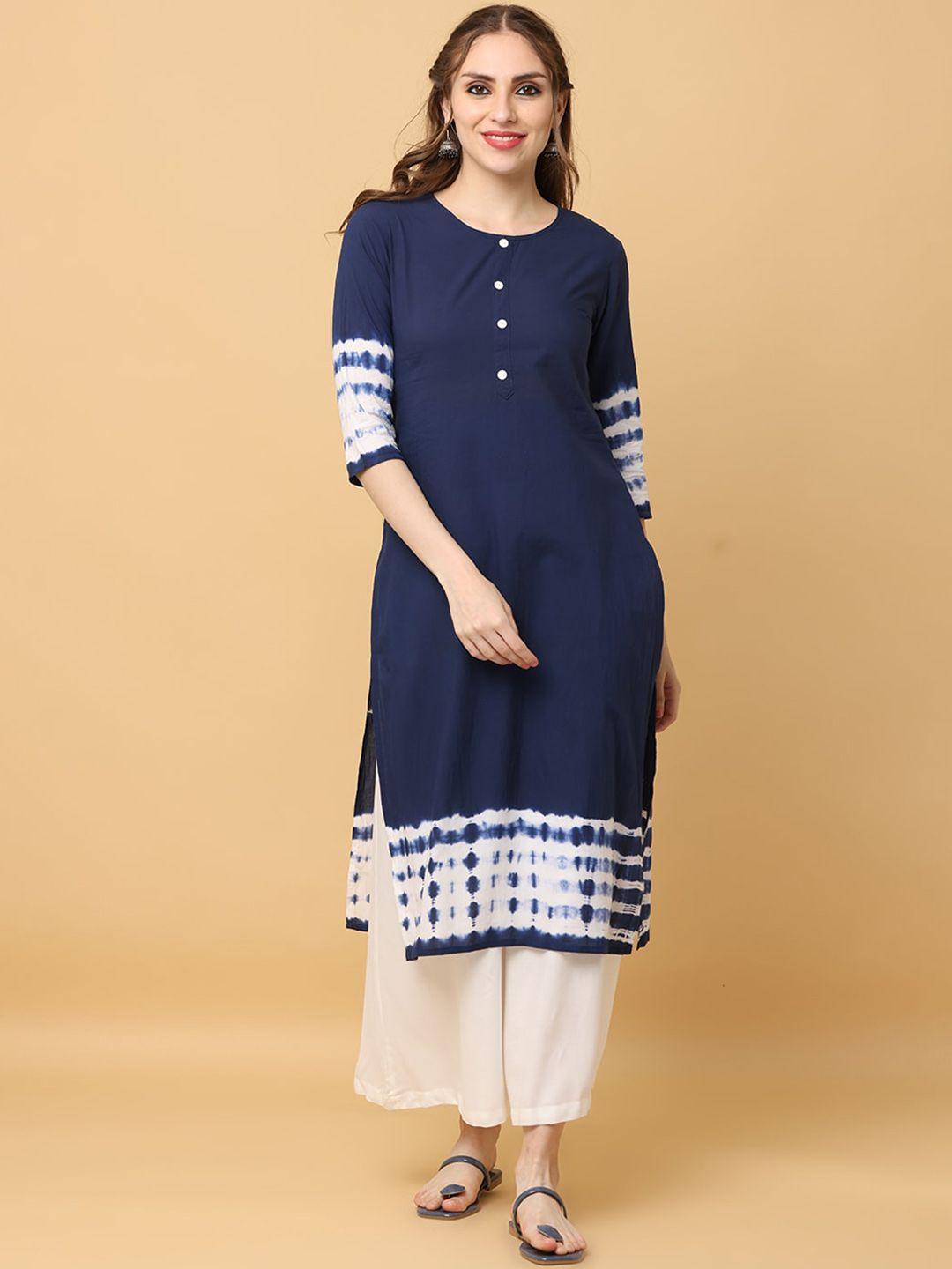 kalini women navy blue kurta