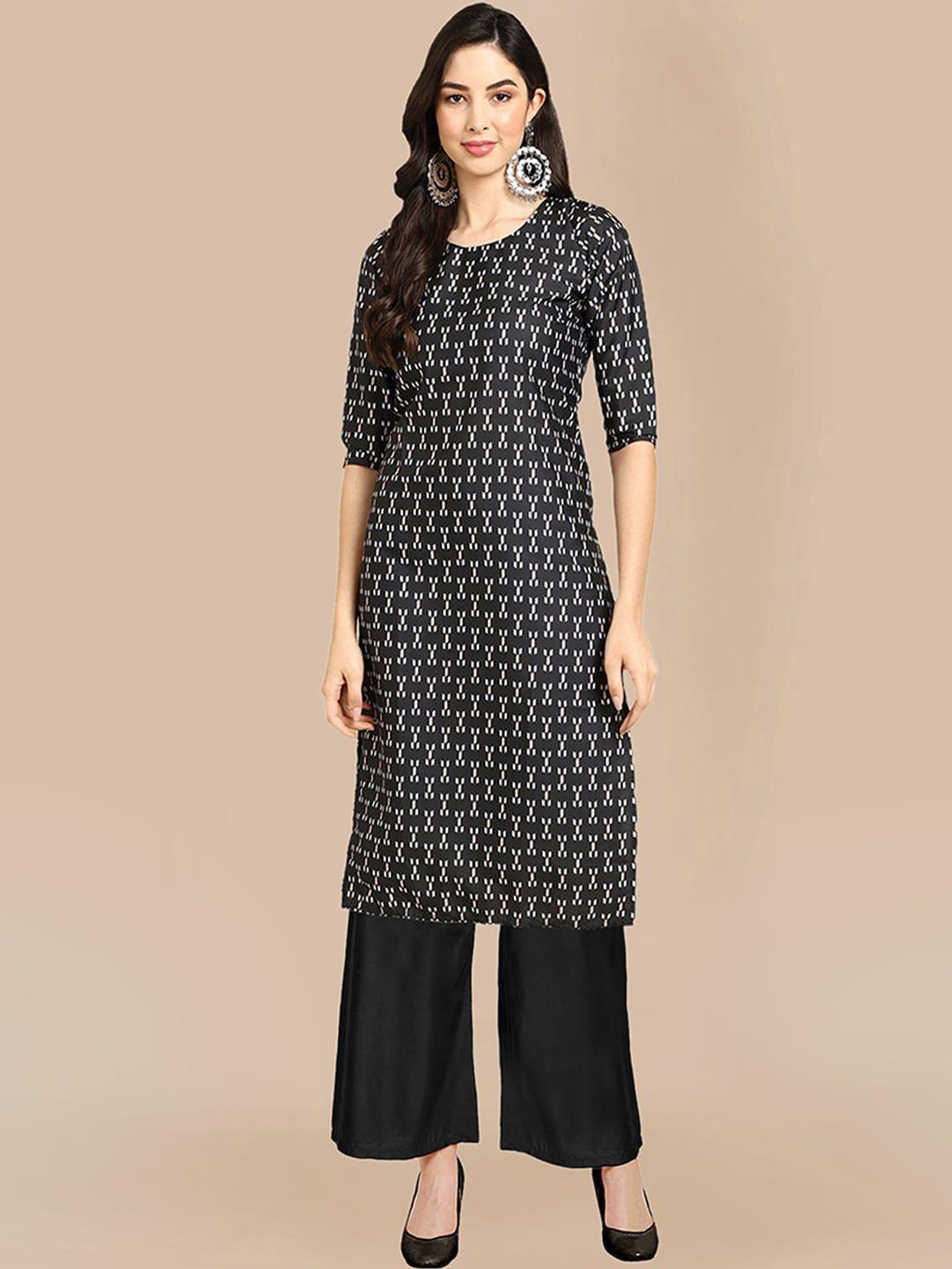 kalini women printed silk crepe kurta with trouser