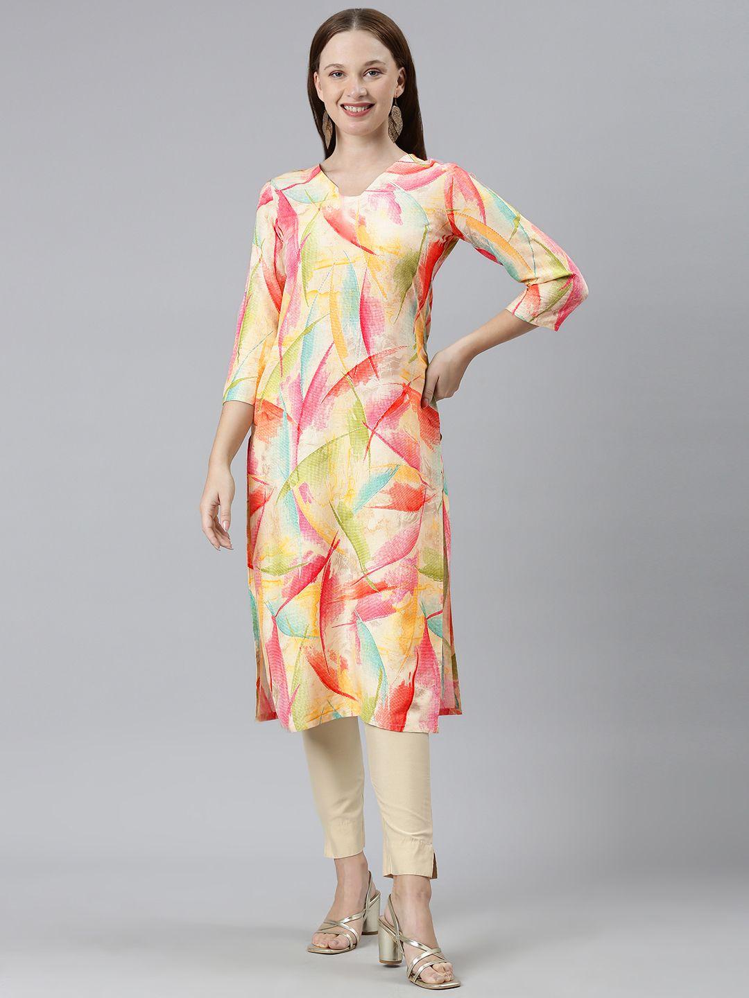 kalini women printed straight kurta