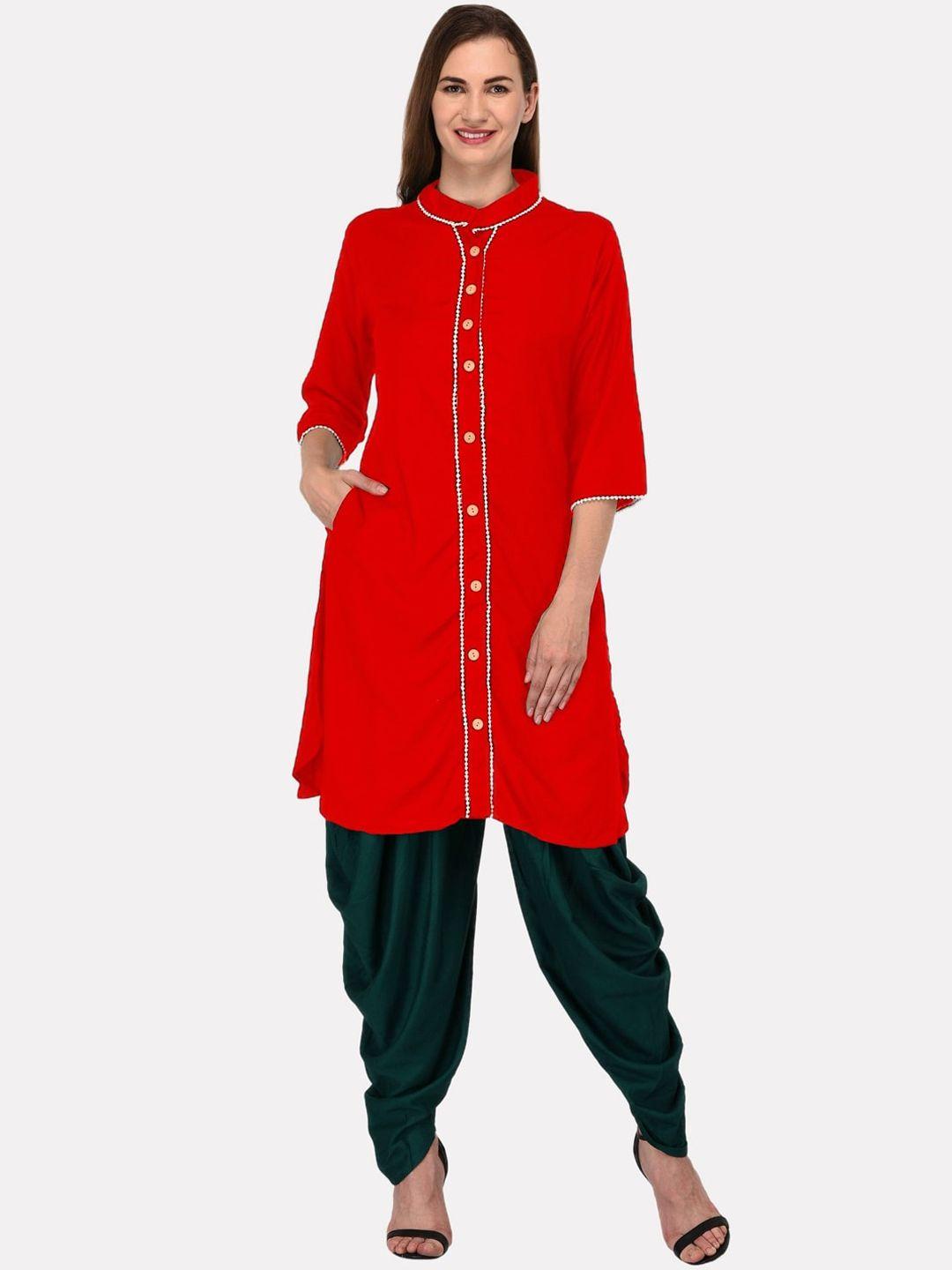 kalini women red kurta