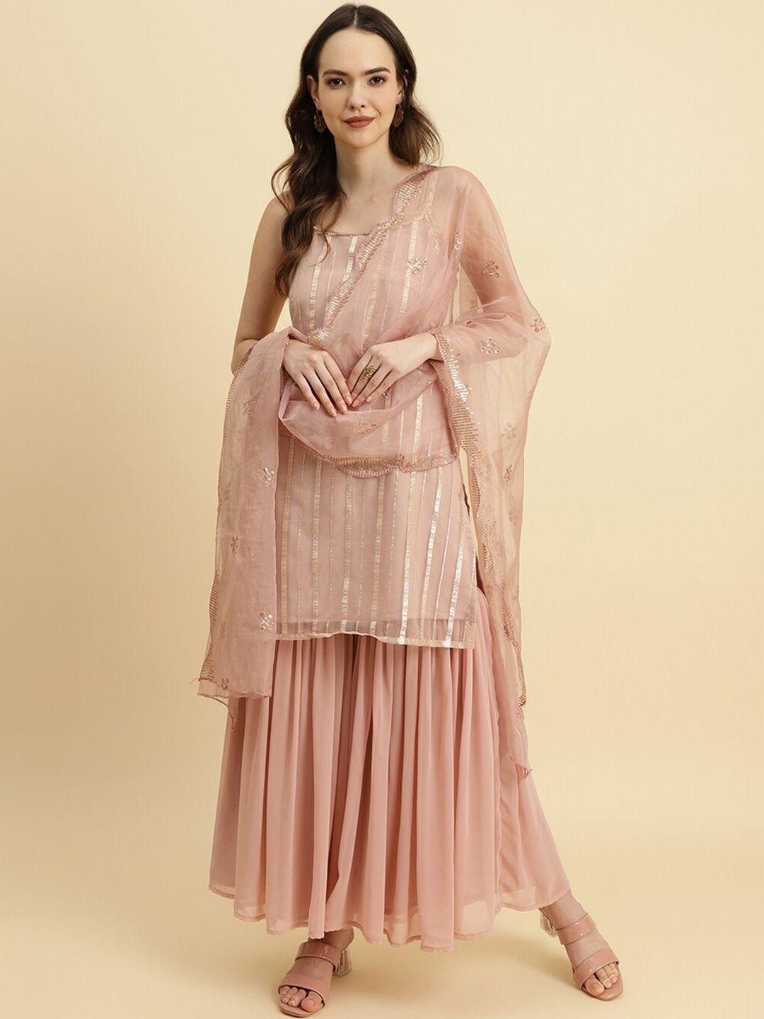 kalini women regular kurta with sharara & with dupatta