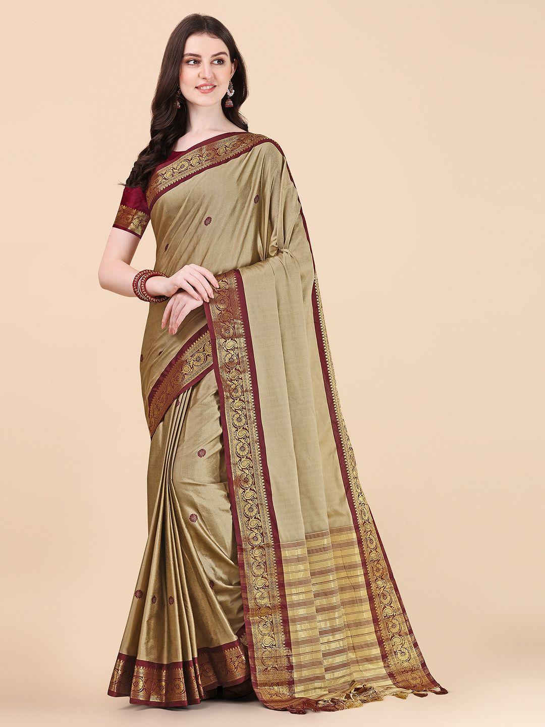 kalini woven design zari pure silk ilkal saree
