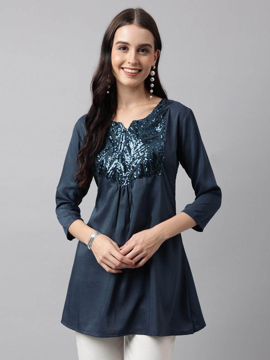 kalini yoke design embellished a-line kurti