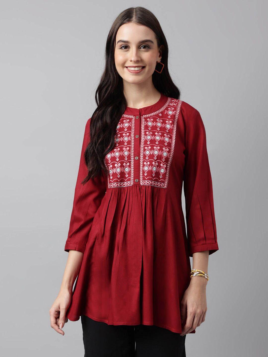 kalini yoke design embroidered a-line kurti