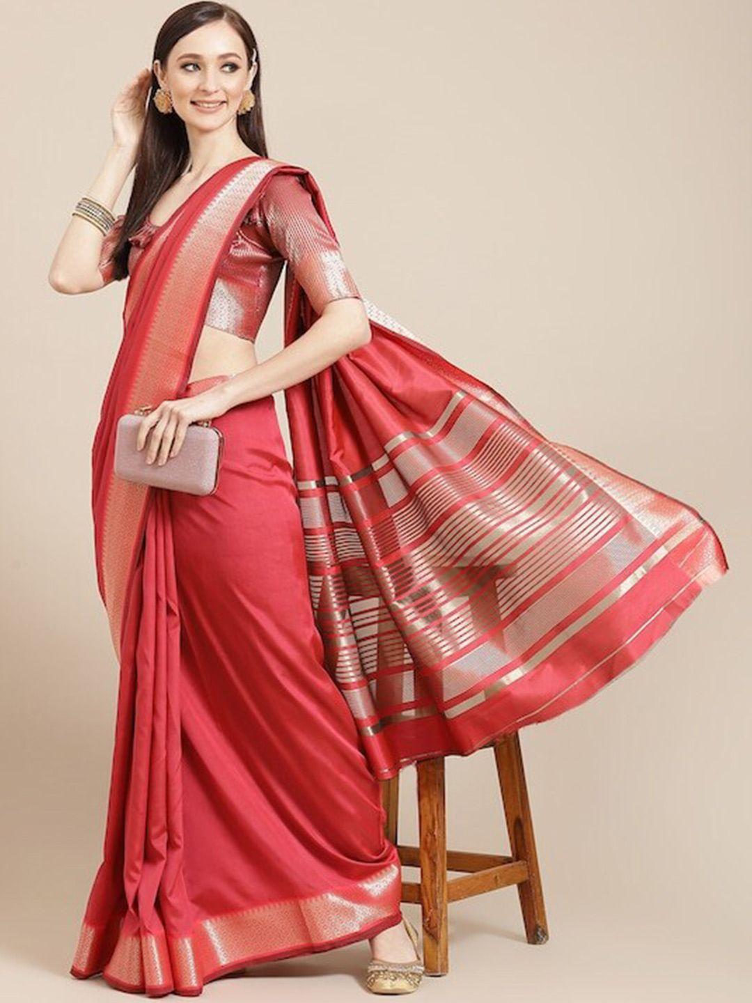 kalini zari border silk cotton banarasi saree