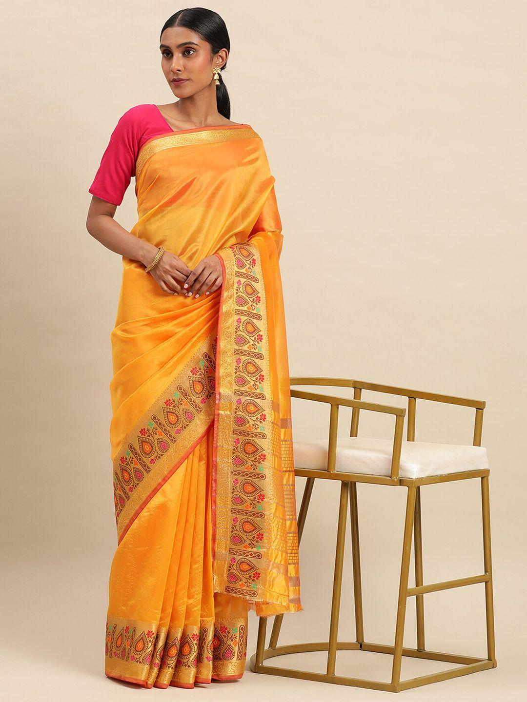 kalini zari detail pure silk saree