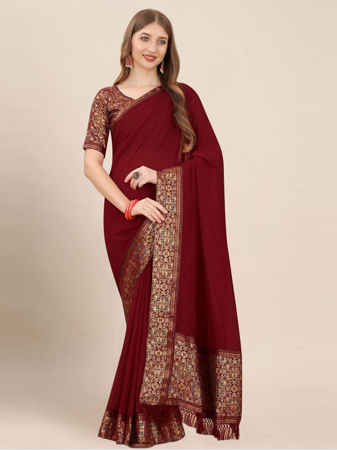 kalini zari woven design border saree