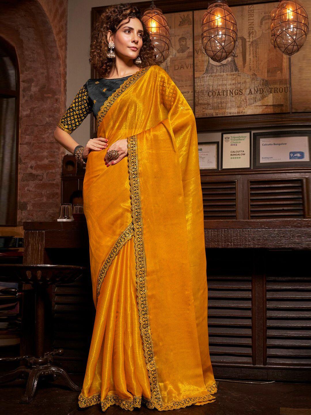 kalista embroidered pure chiffon saree