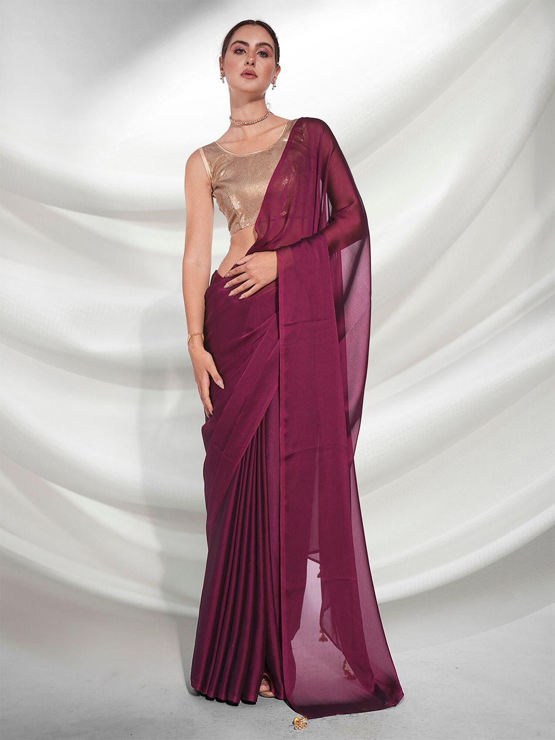 kalista magenta pure georgette saree