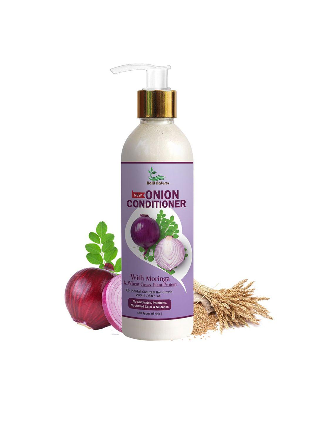 kalit natures onion conditioner with moringa & wheat grass for hairfall control - 200ml