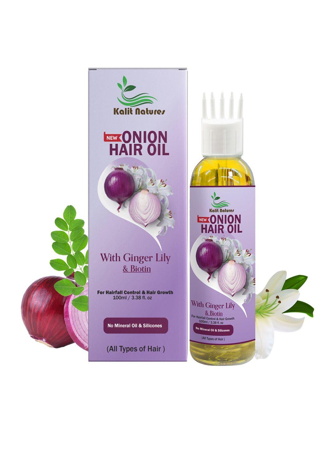 kalit natures onion hair oil with ginger lily & biotin - 100 ml