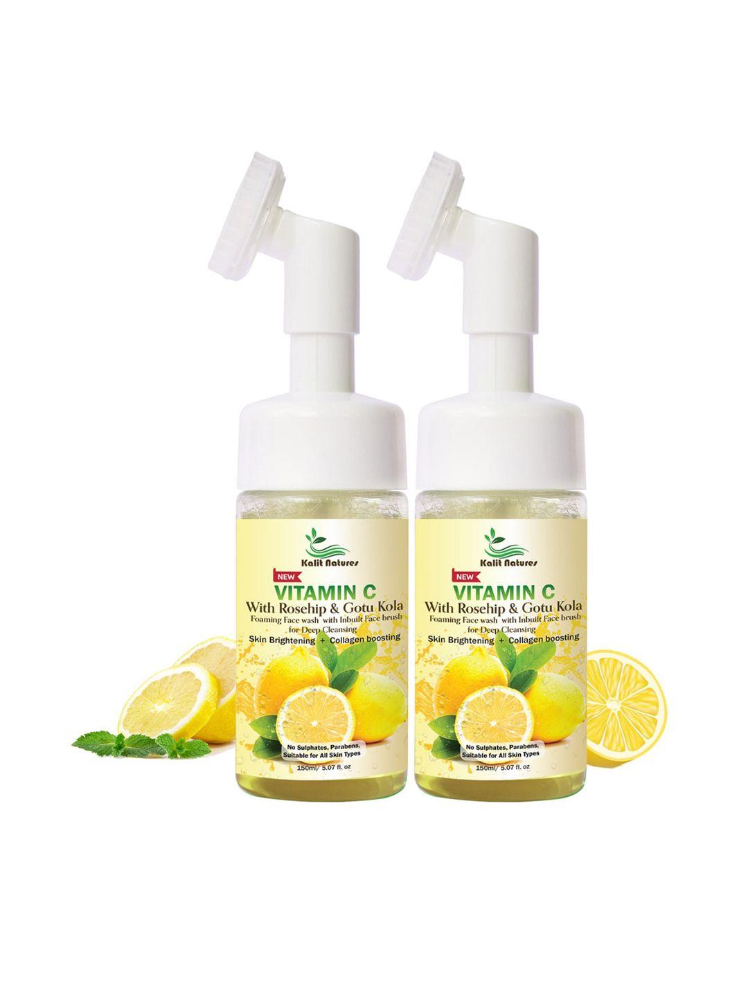 kalit natures set of 2 vitamin c foaming face wash 150ml each