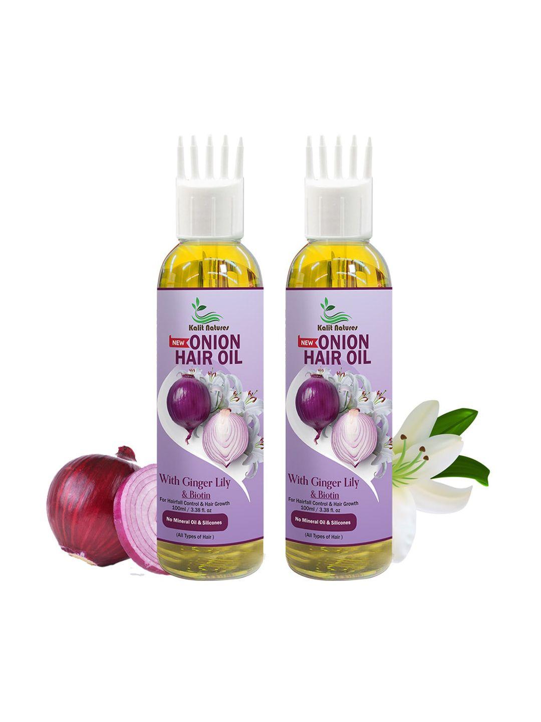 kalit natures set of onion hair oil for hair fall control 100 ml each