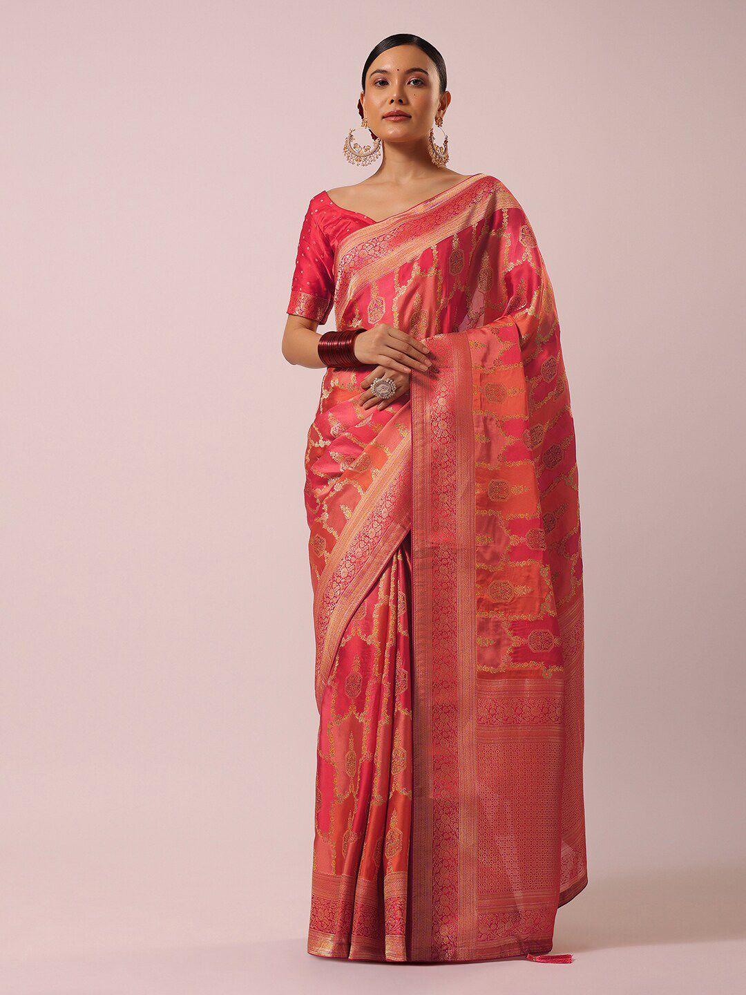 kalki fashion ethnic motifs woven design zari satin saree
