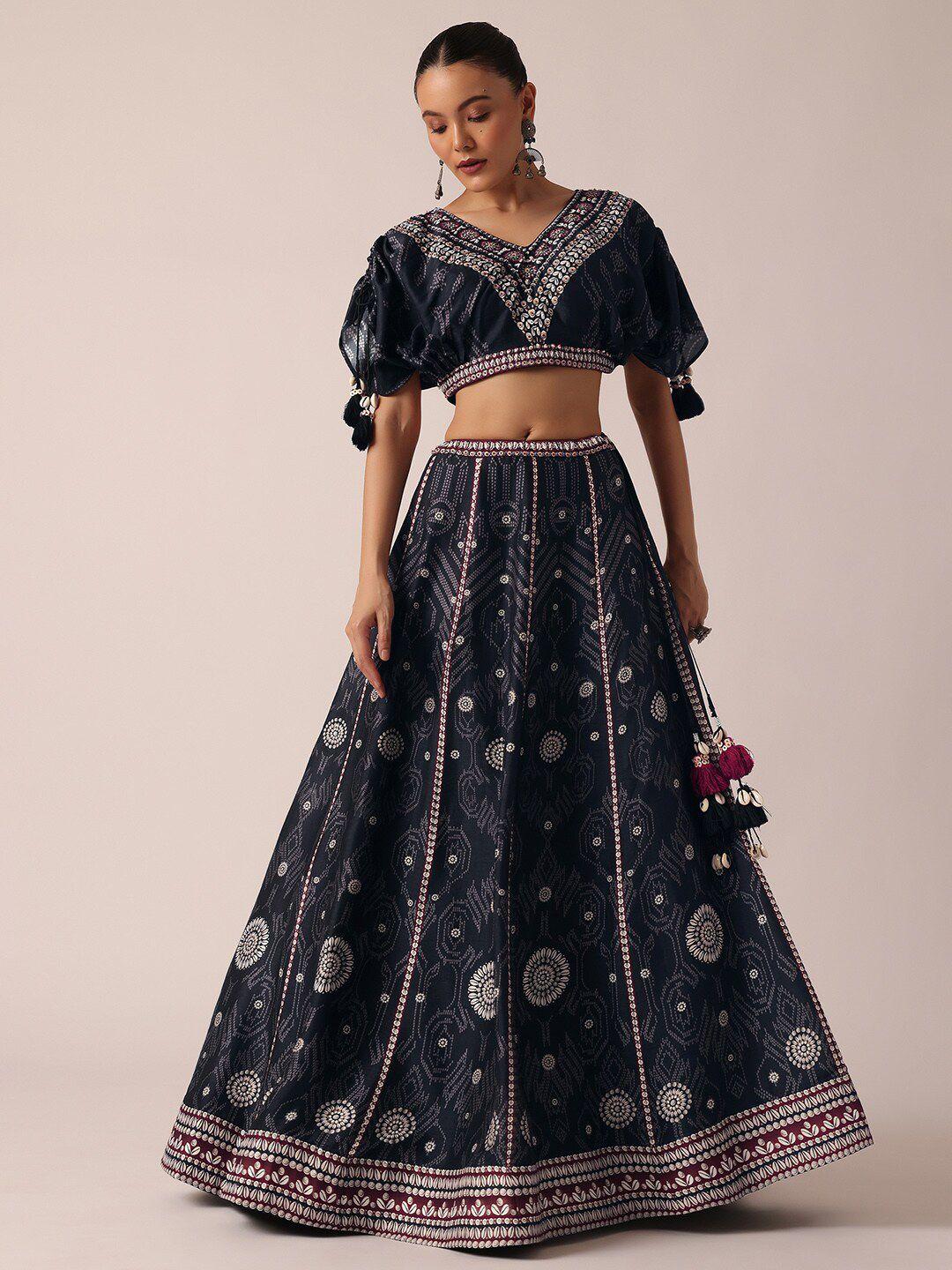 kalki fashion black embellished ready to wear lehenga &