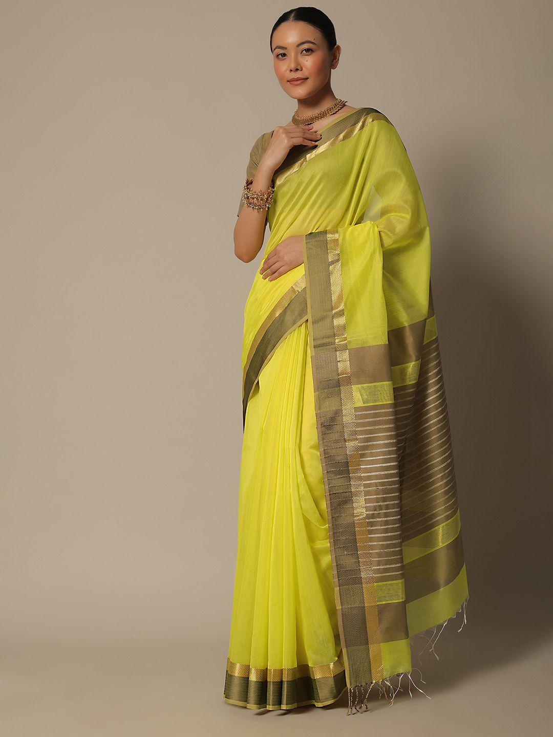 kalki fashion chanderi zari saree