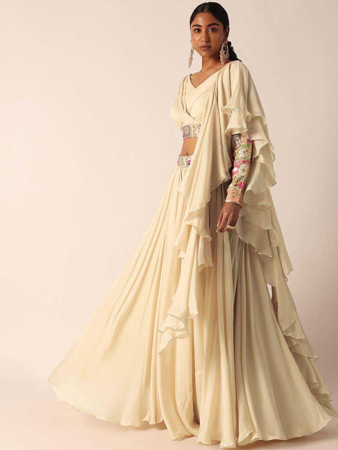 kalki fashion embellished sequinned ready to wear lehenga & blouse with dupatta