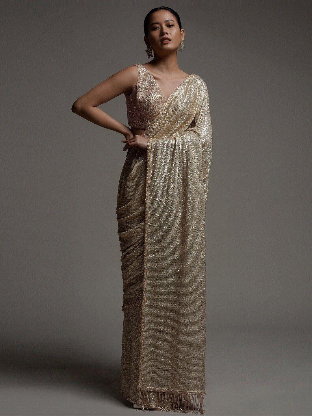 kalki fashion embellished sequinned saree