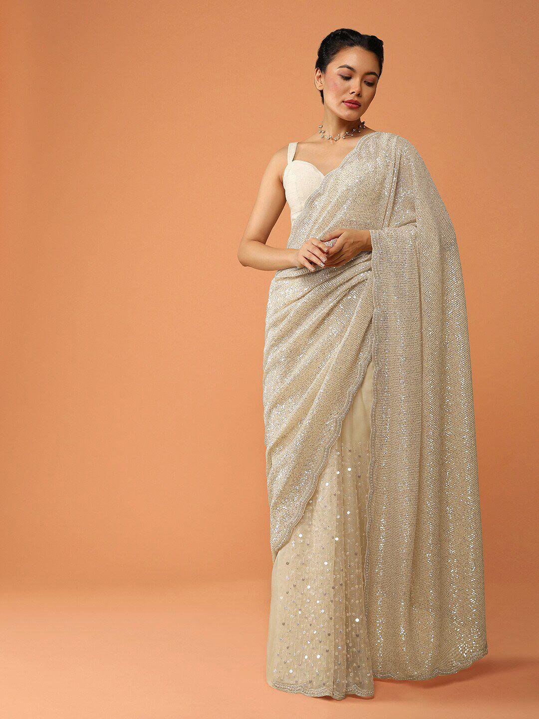 kalki fashion embellished sequinned saree