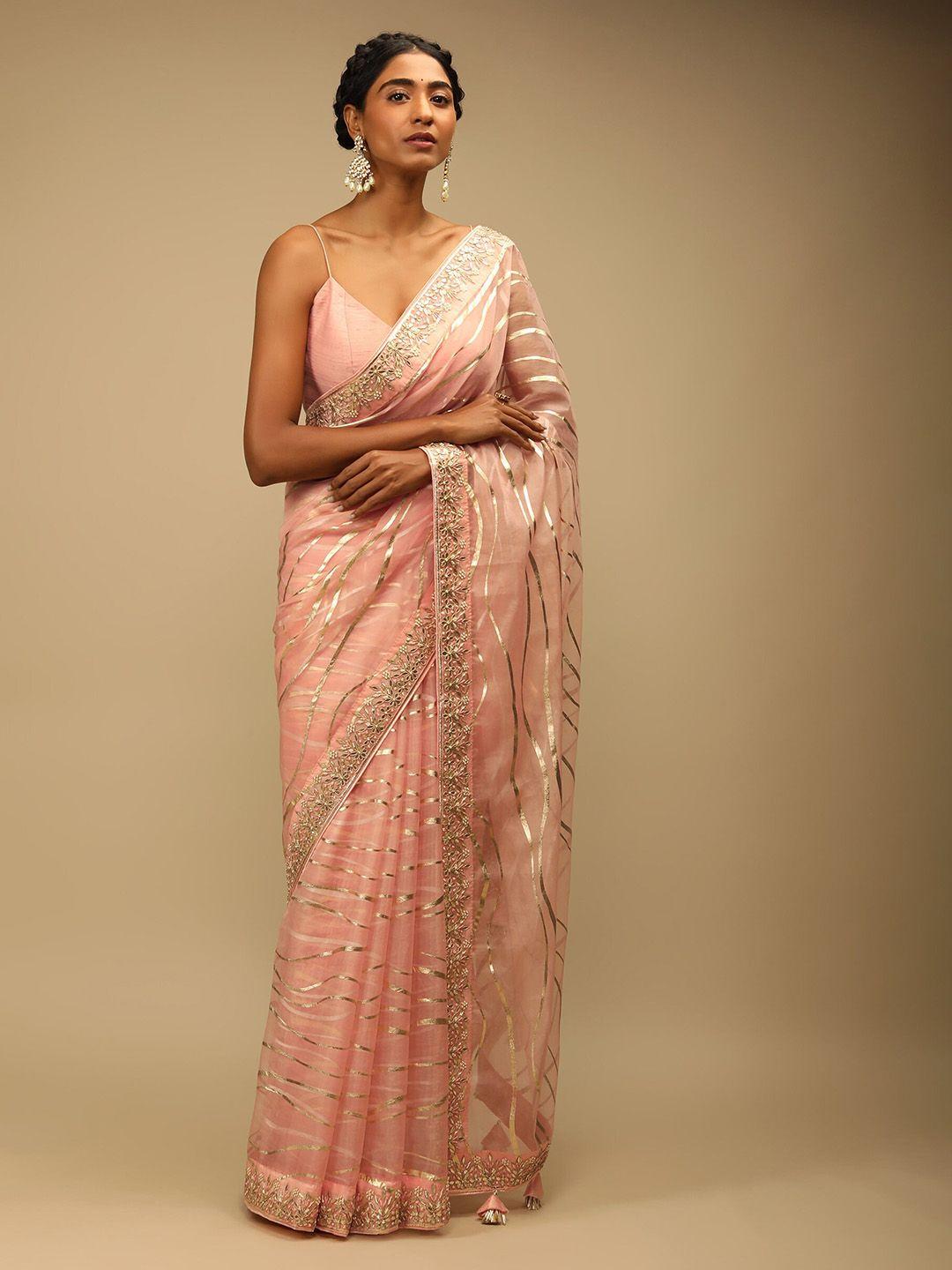 kalki fashion embroidered organza saree