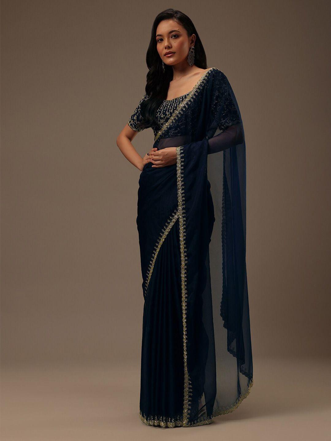 kalki fashion embroidered organza saree