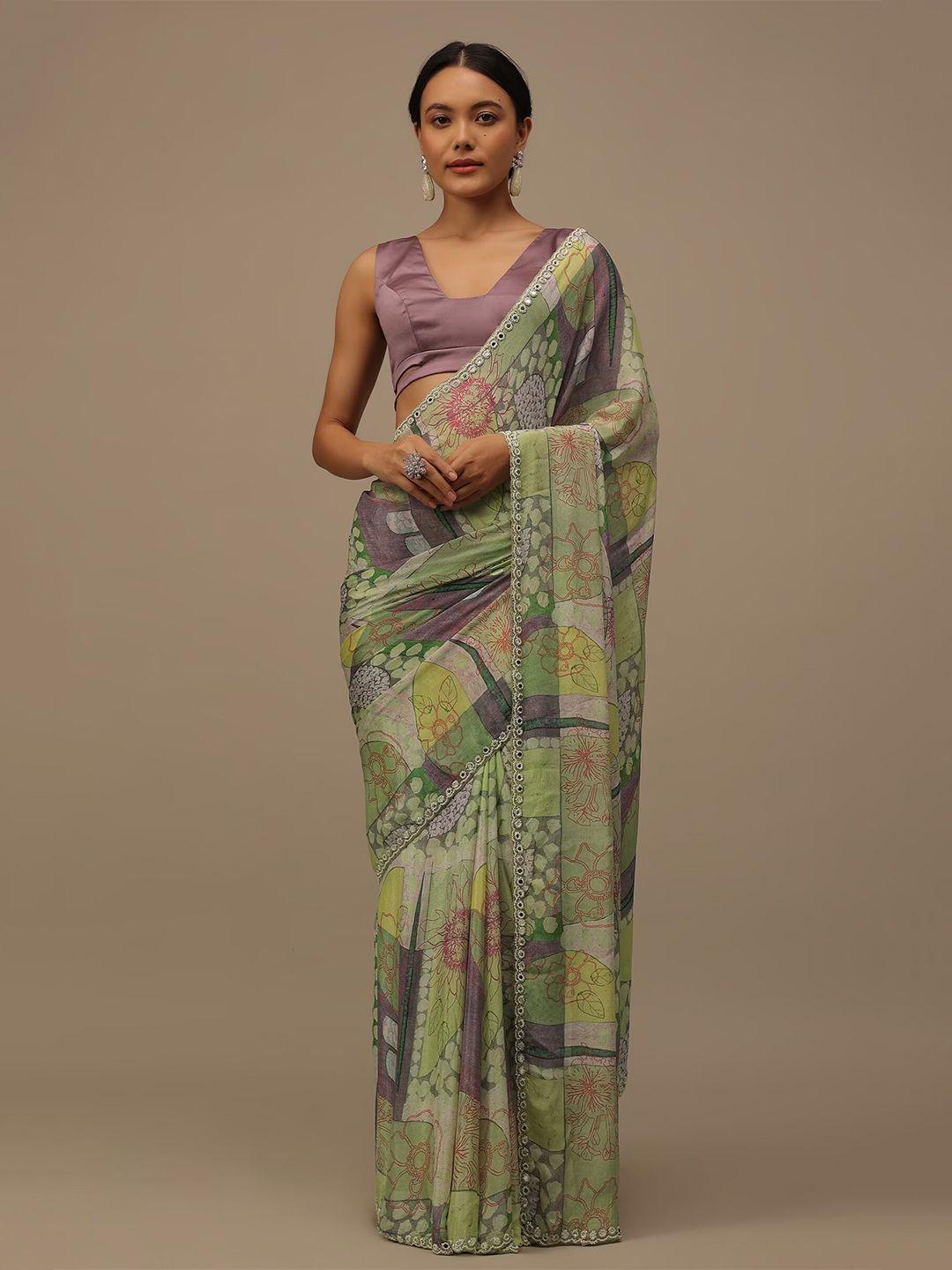 kalki fashion embroidered organza saree