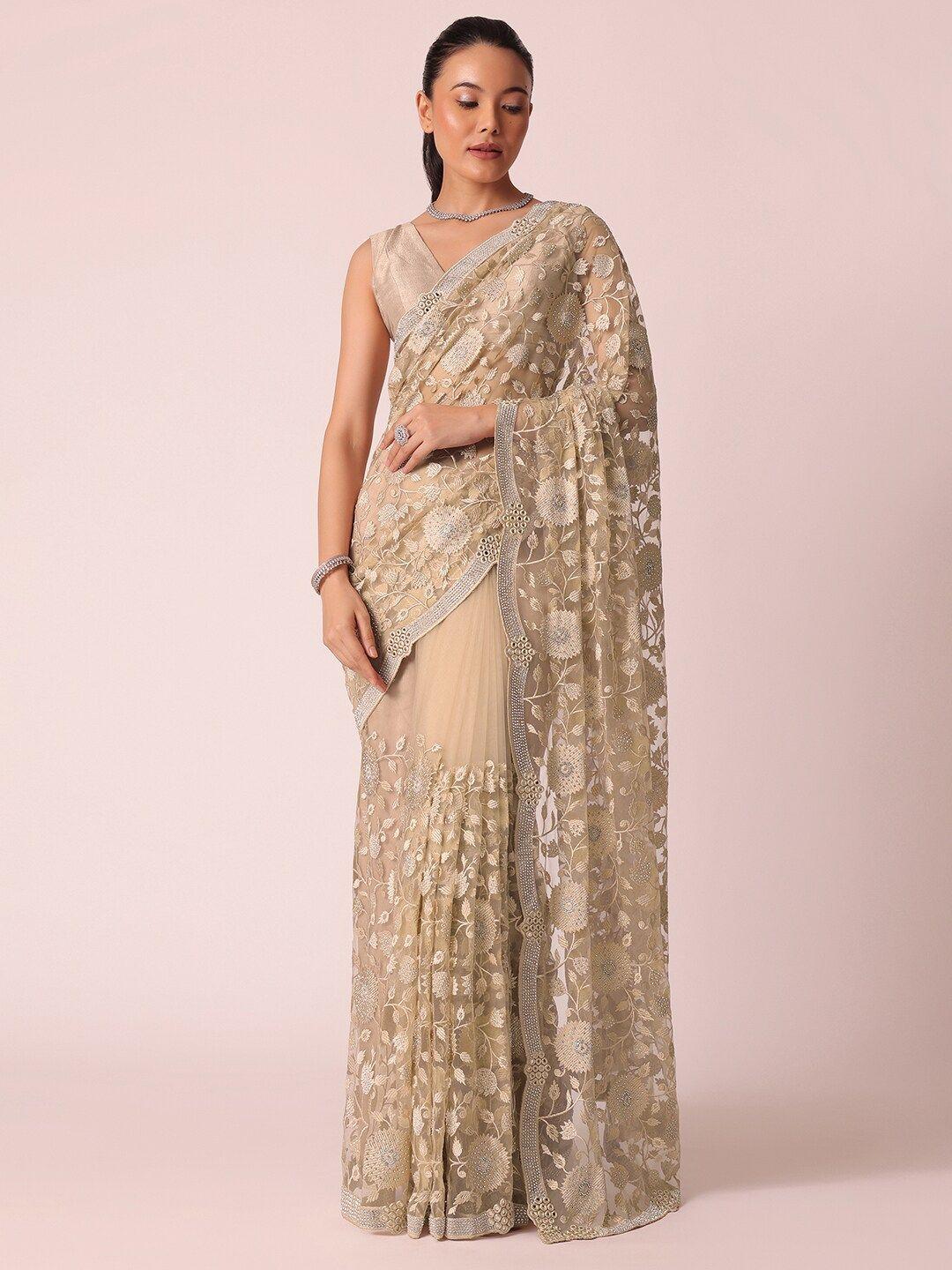 kalki fashion ethnic motifs embroidered organza saree