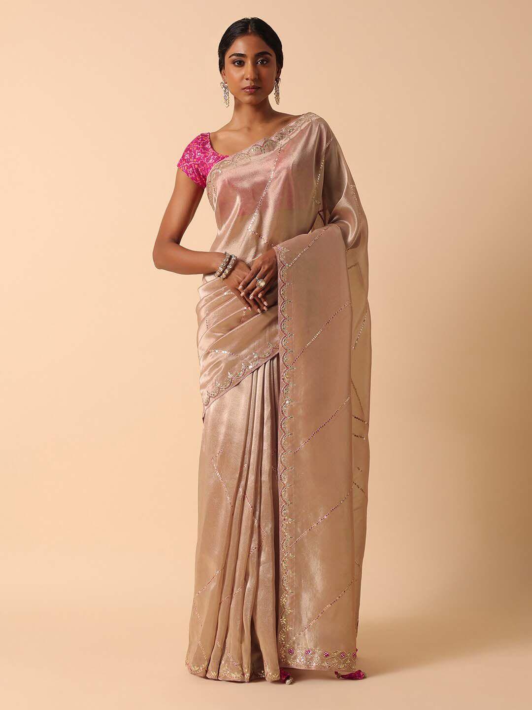 kalki fashion ethnic motifs gotta patti saree