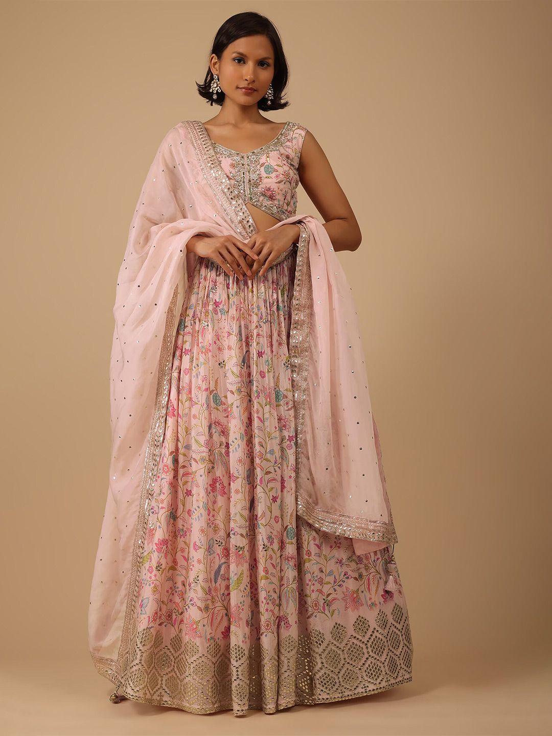 kalki fashion floral printed ready to wear lehenga & blouse with dupatta