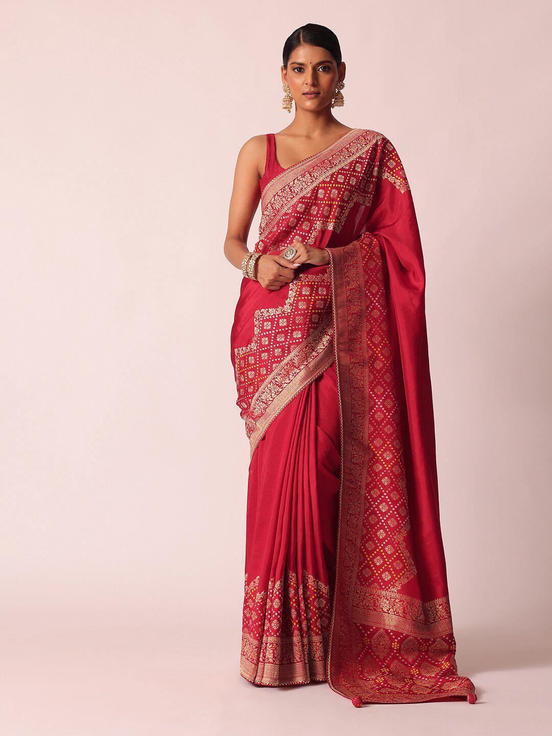 kalki fashion floral woven design zari saree