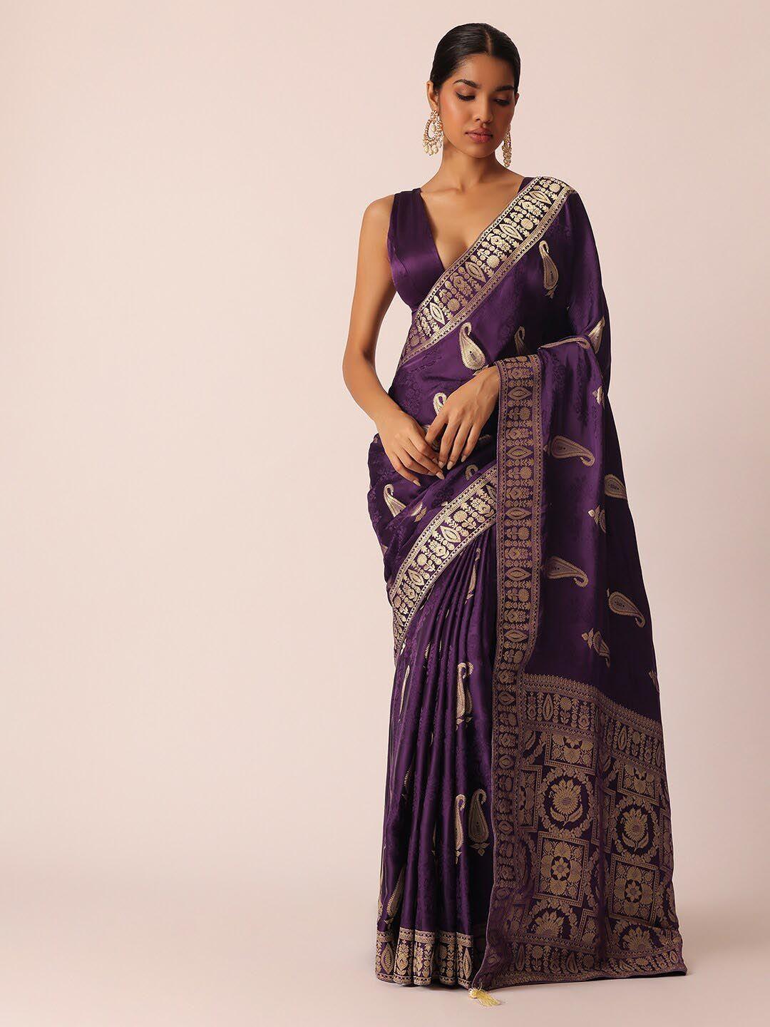 kalki fashion paisley woven design zari saree