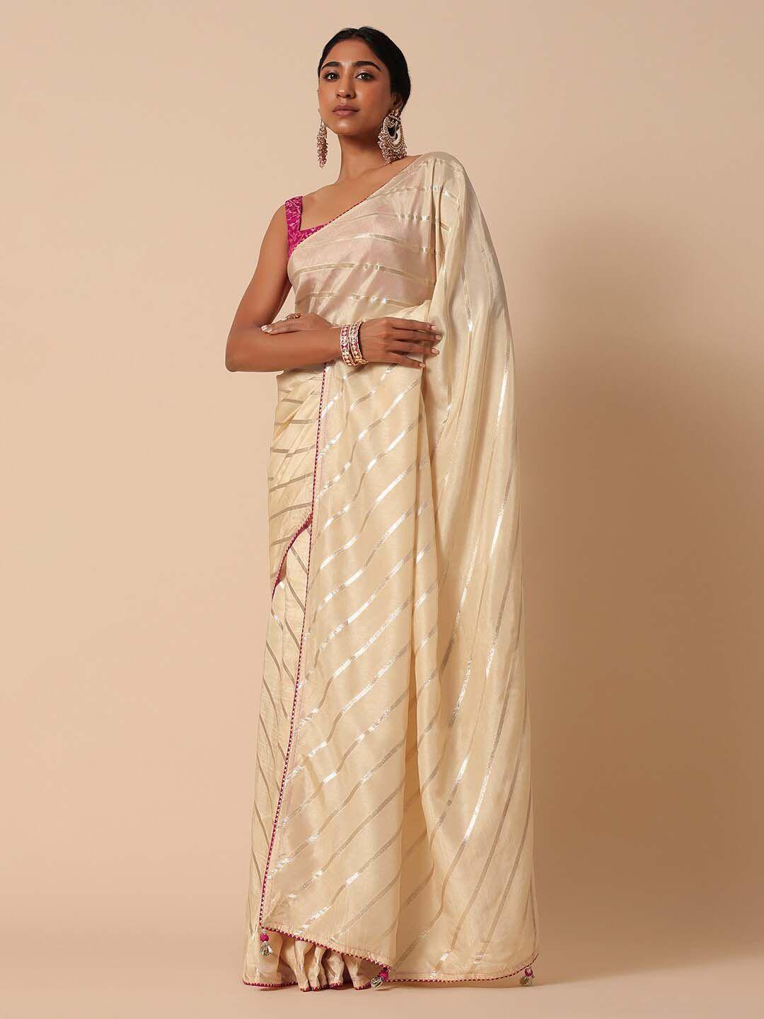 kalki fashion striped zari saree