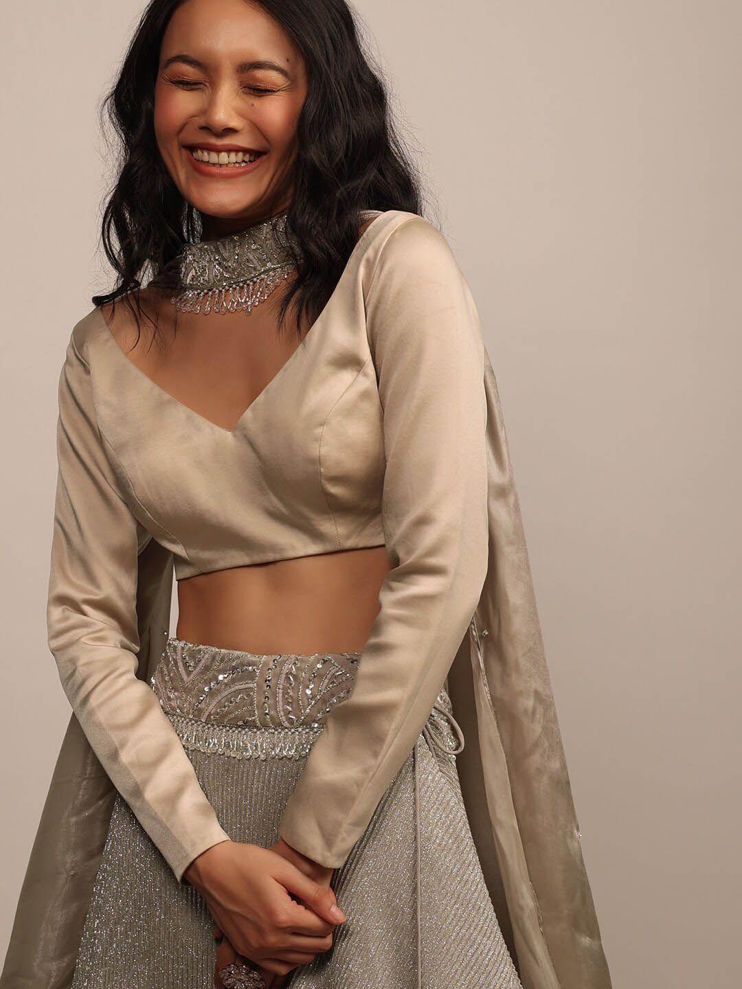 kalki fashion v-neck saree blouse